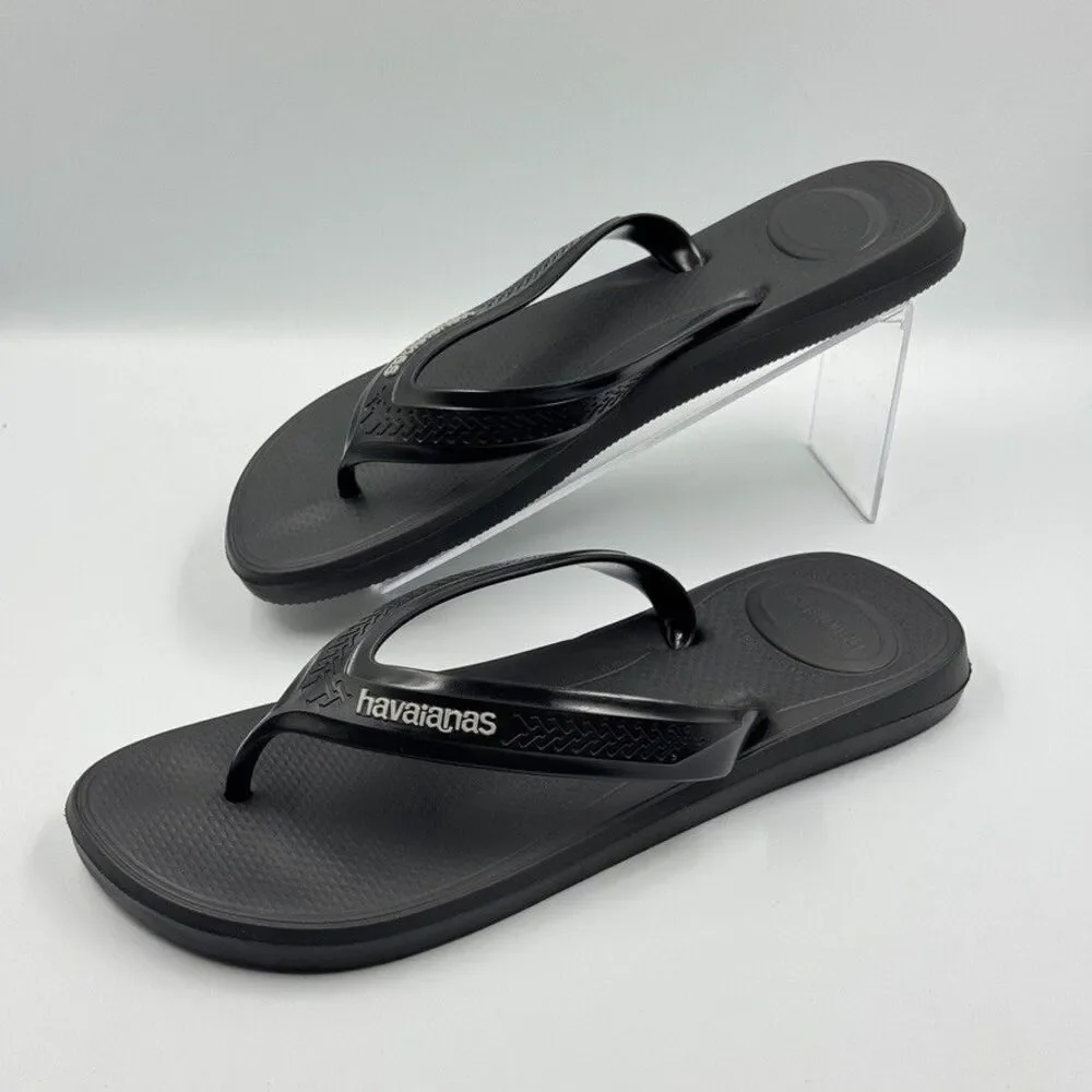 Havaianas Mens 9/10 Black Classic Flip Flop Extra Soft Rubber Sole Brazil Made